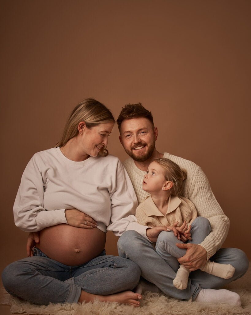 Babybauch Fotoshooting Hermsdorf mit Familie